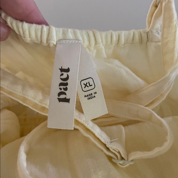 PACT Women's Smocked Waist Maxi Dress organic cotton XL - Picture 5 of 7